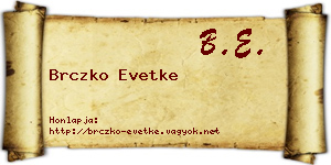 Brczko Evetke névjegykártya
